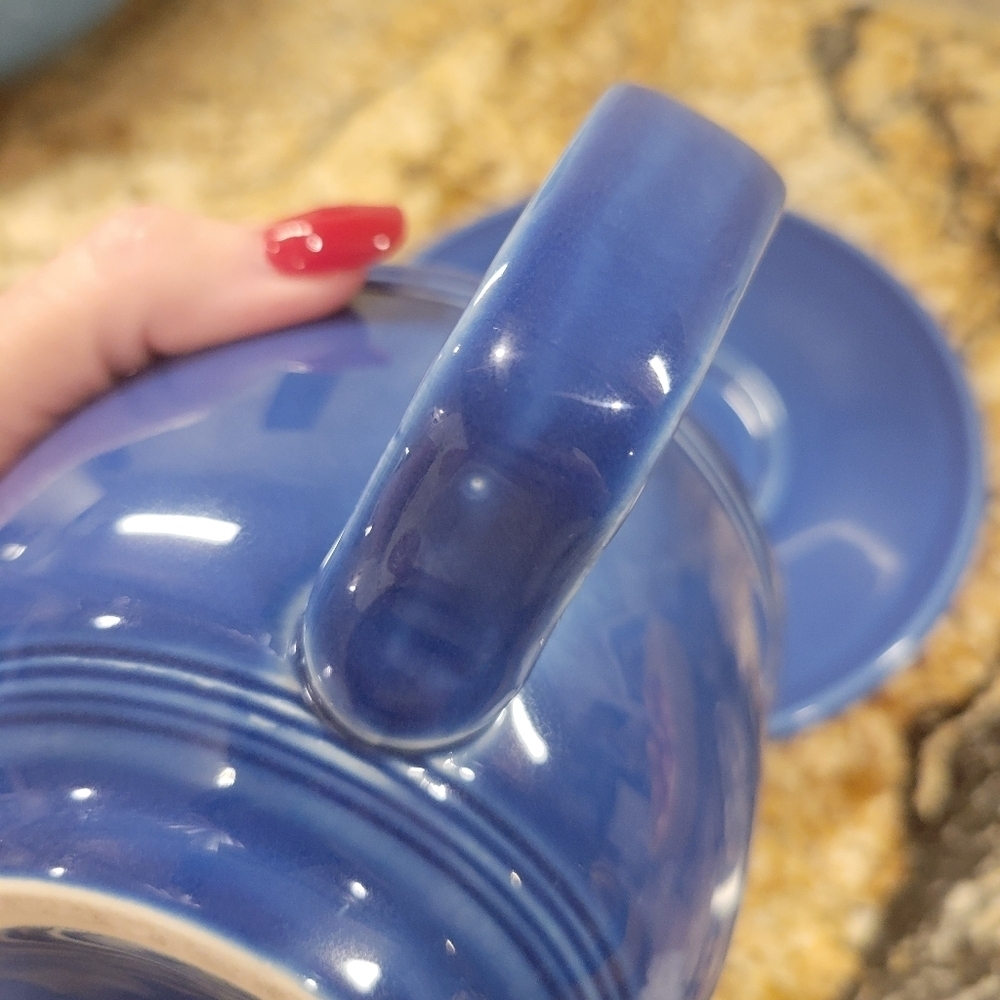 Fiestaware Jumbo Mug & Jumbo Saucer Set SAPPHIRE - Picture 8 of 10